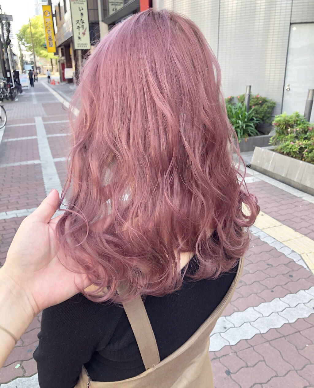 ミルクティーピンクの髪色
