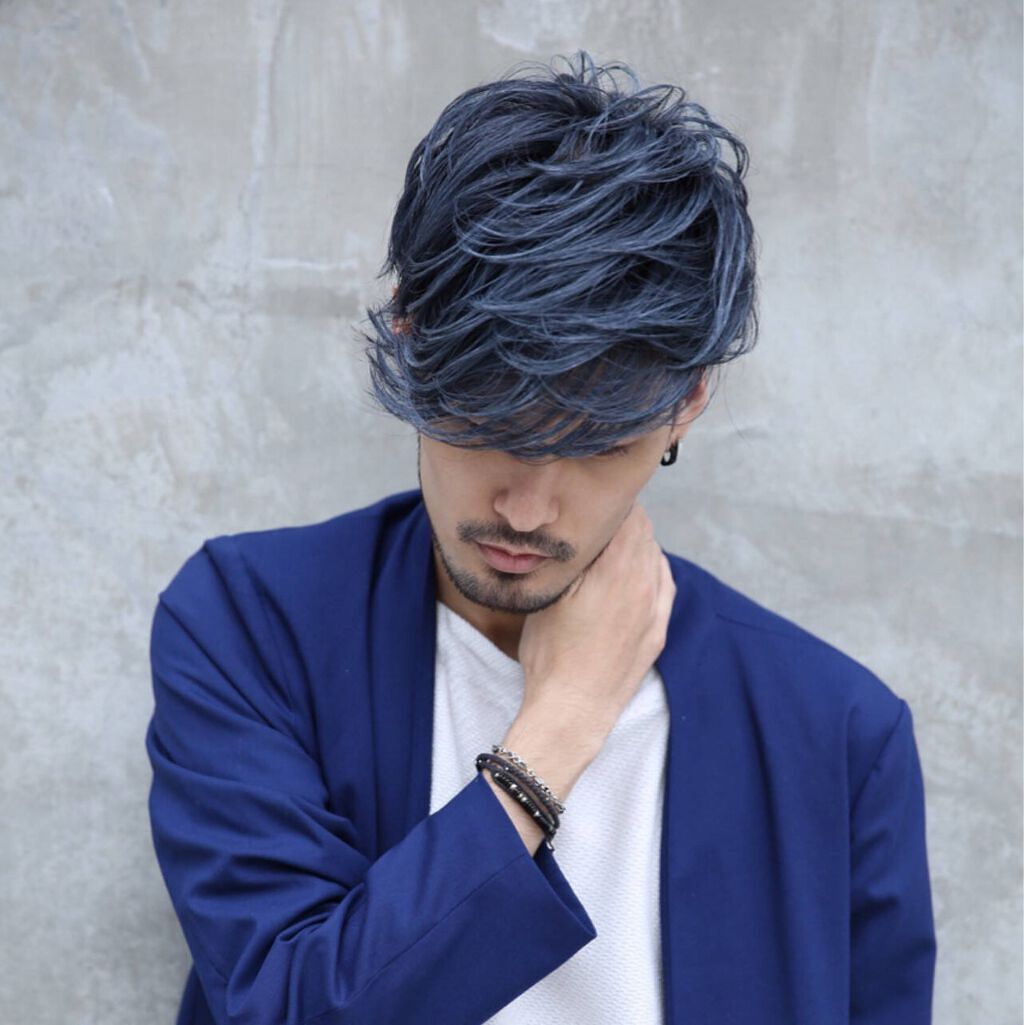 アッシュブルーの色見本 ブリーチなし暗め メンズの髪色9選 おすすめ市販ヘアカラー 色落ち緩和方法も Lips