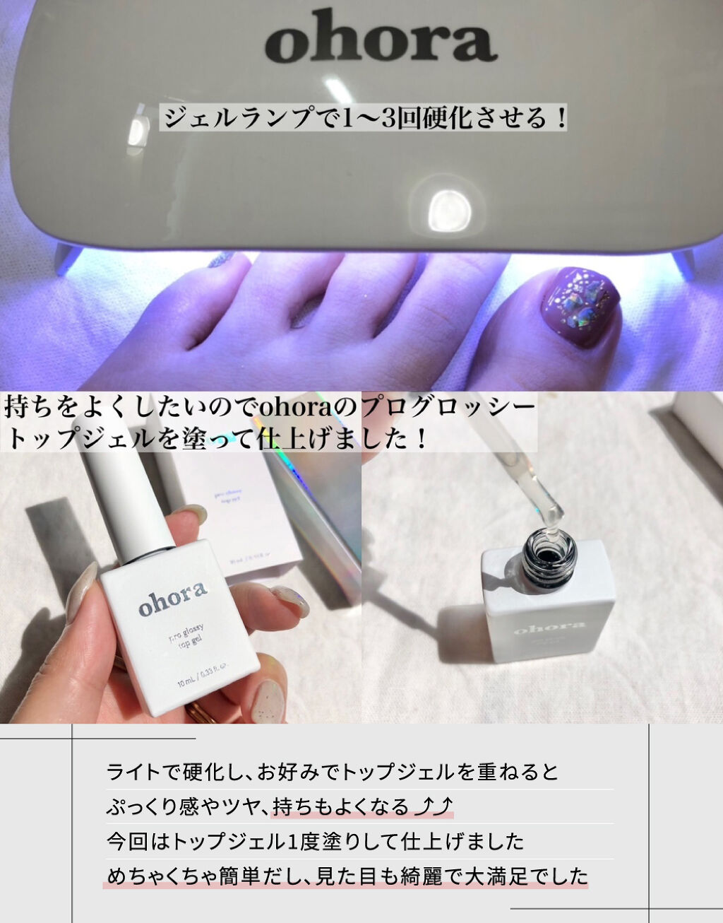 夏、足元、『ohora』のネイルが新常識！セルフで簡単フットジェルネイルの使い方の画像