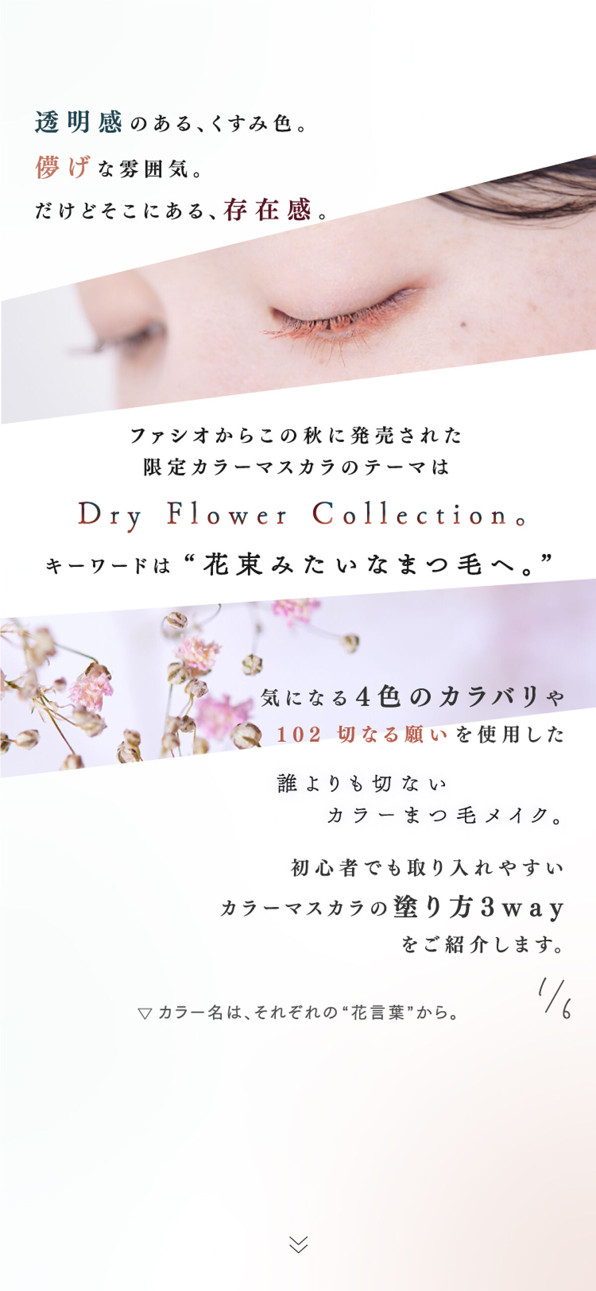 【カラーマスカラ限定色情報】~花束みたいなまつ毛へ How To~の画像