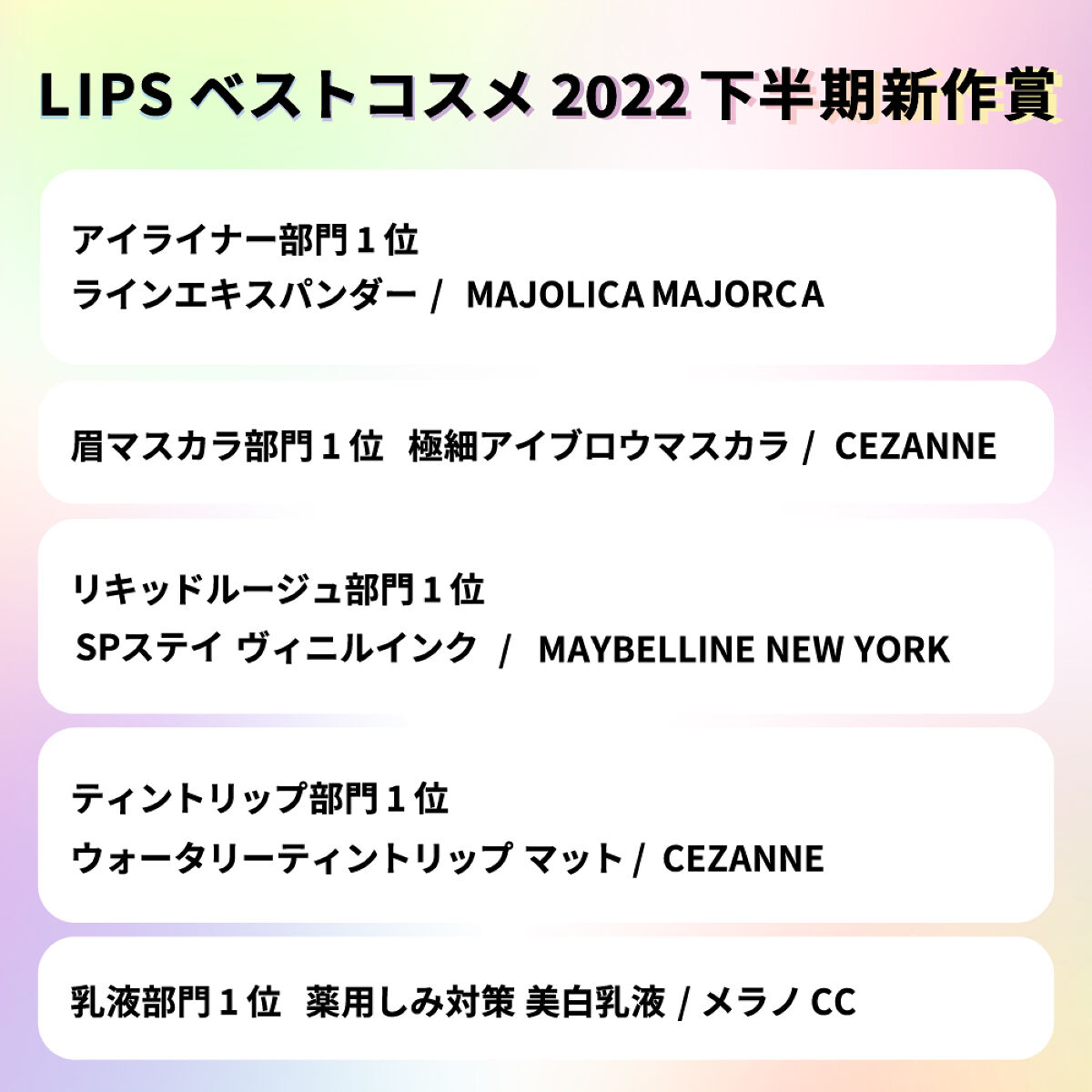 【LIPSベスコス2022】今すぐゲットしたい！LIPS的おすすめアイテム6選の画像