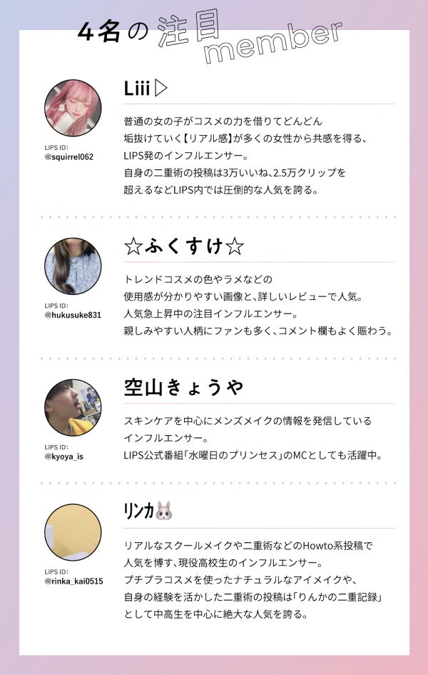 【#Project LIPS】総勢200名以上。多種多様な"選ばれし美容好き集団"とは。の画像