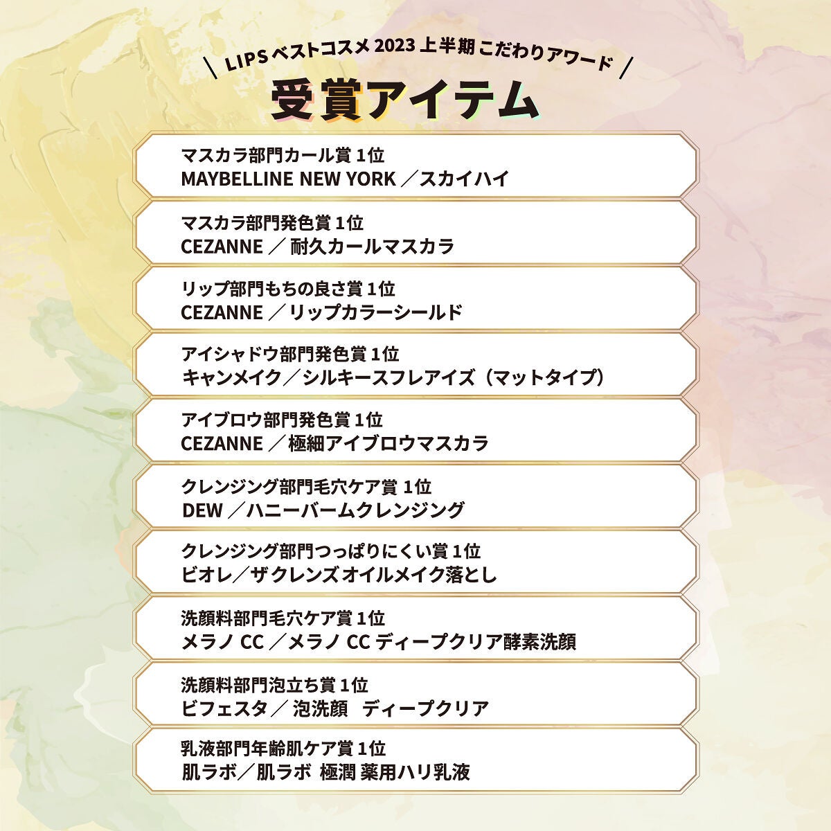 【LIPSベストコスメ2023 上半期】LIPS厳選アイテムをイオンでチェック!の画像