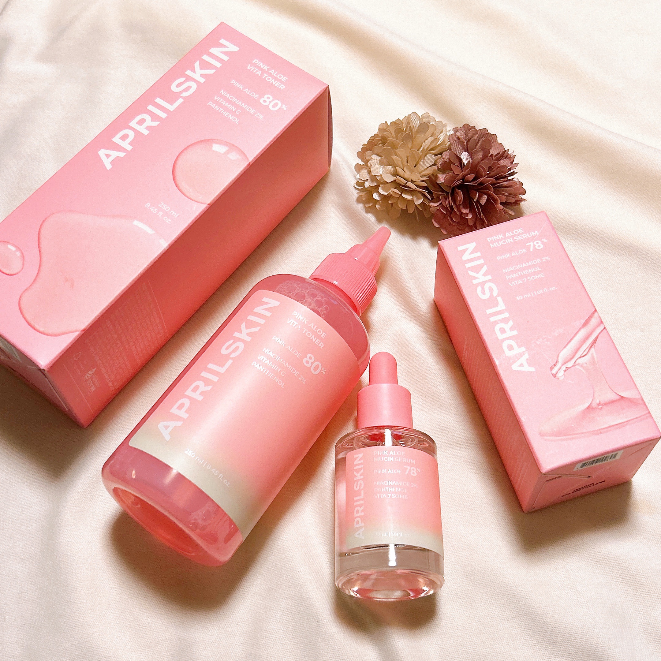 ピンクアロエビタトナー/APRILSKIN/化粧水を使ったクチコミ（2枚目）