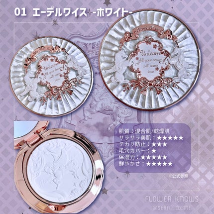 ユニコーンシリーズ プレストパウダー/FlowerKnows/プレストパウダーを使ったクチコミ(2枚目)