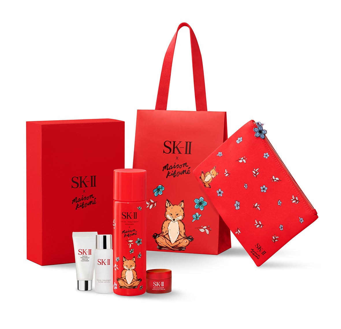 新品SK2フェイシャルトリートメント 75税込12,650円&メゾンキツネポーチ 試してみた】SK-II フェイシャル トリートメント エッセンス