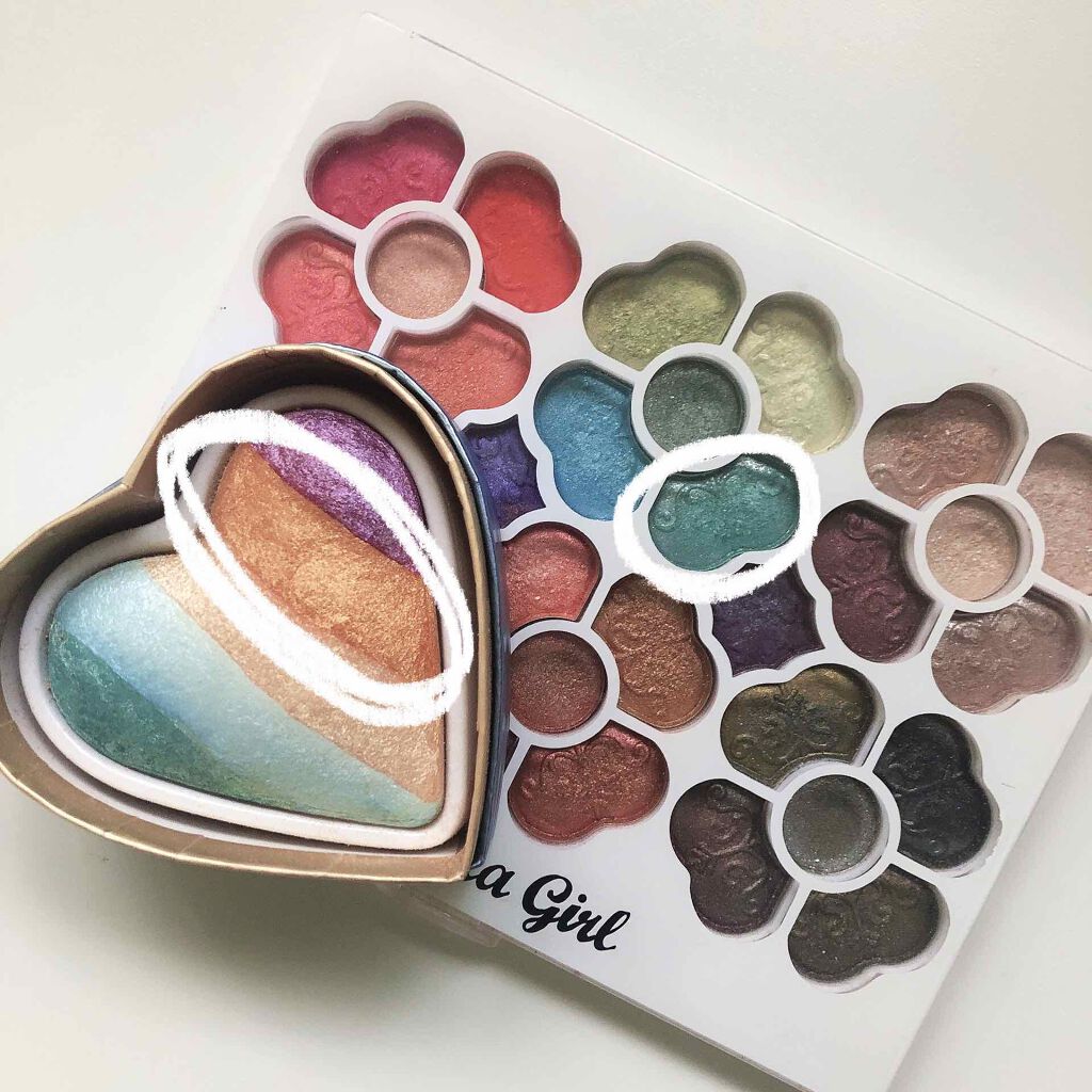 ハートハイライター マーメイドハート/MAKEUP REVOLUTION/パウダーハイライトを使ったクチコミ(2枚目)