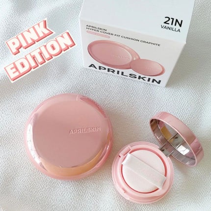 ハイパーカバーフィットクッション ピンク(桜エディション)/APRILSKIN/クッションファンデーションを使ったクチコミ(1枚目)