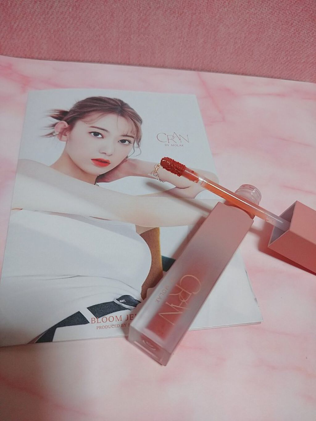 BLOOM JELLY TINT  04 Terracotta Orange/CRAN BY MOLAK /口紅を使ったクチコミ（1枚目）