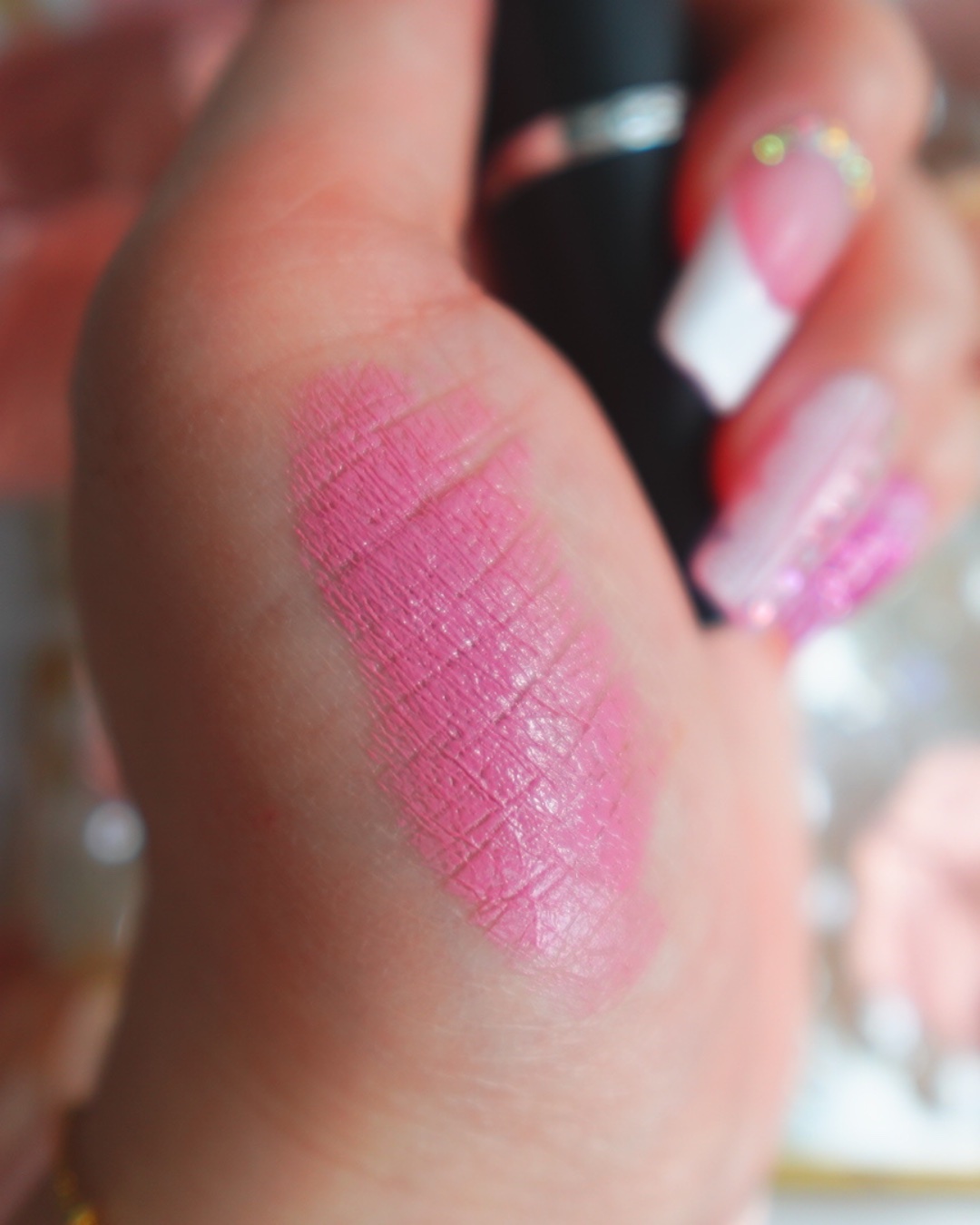 マキシマル スリーク サテン リップスティック ピンク ペパーミント/M・A・C/口紅を使ったクチコミ（2枚目）