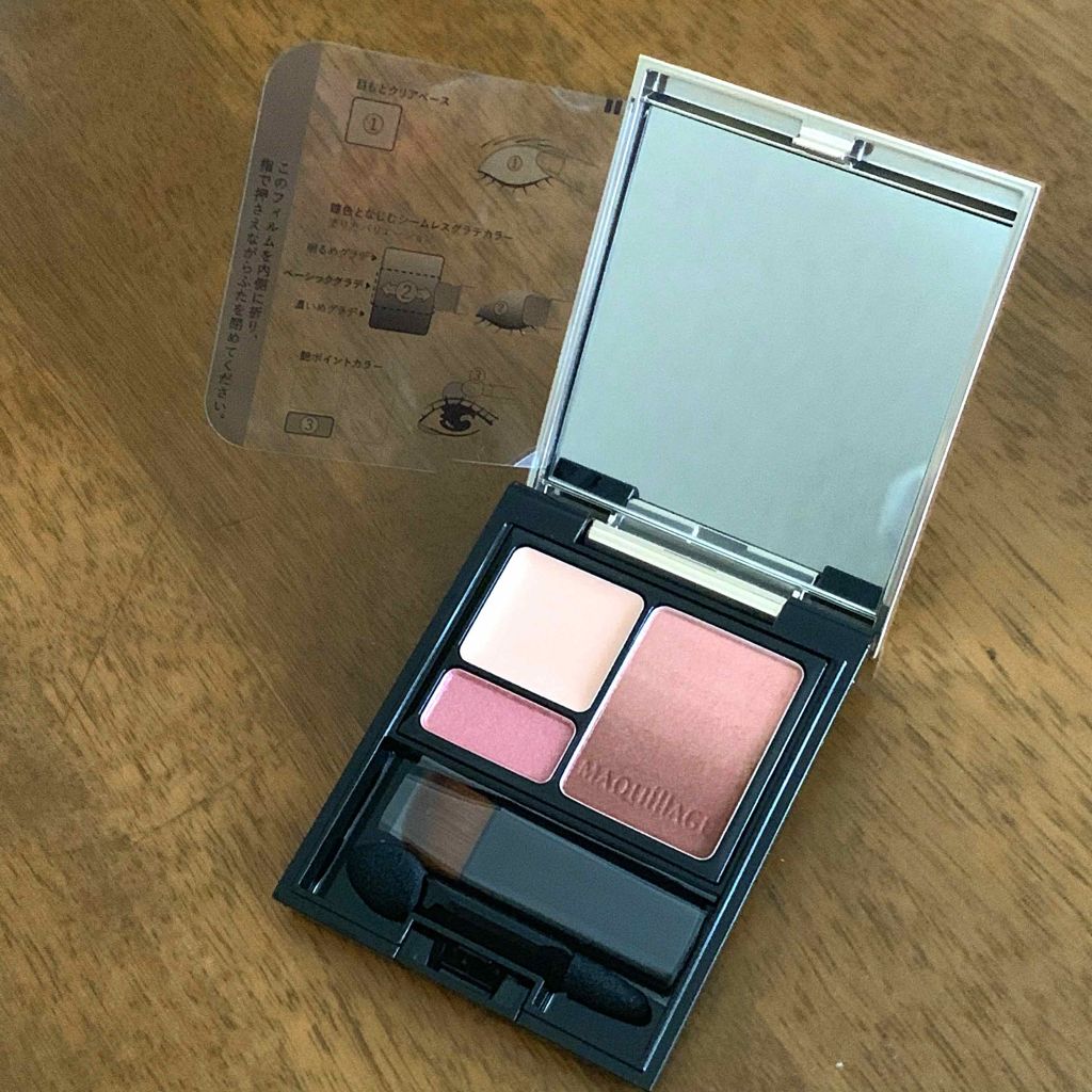 ドラマティックスタイリングアイズＳ RD332 ストロベリーティー/マキアージュ/アイシャドウパレットを使ったクチコミ（3枚目）