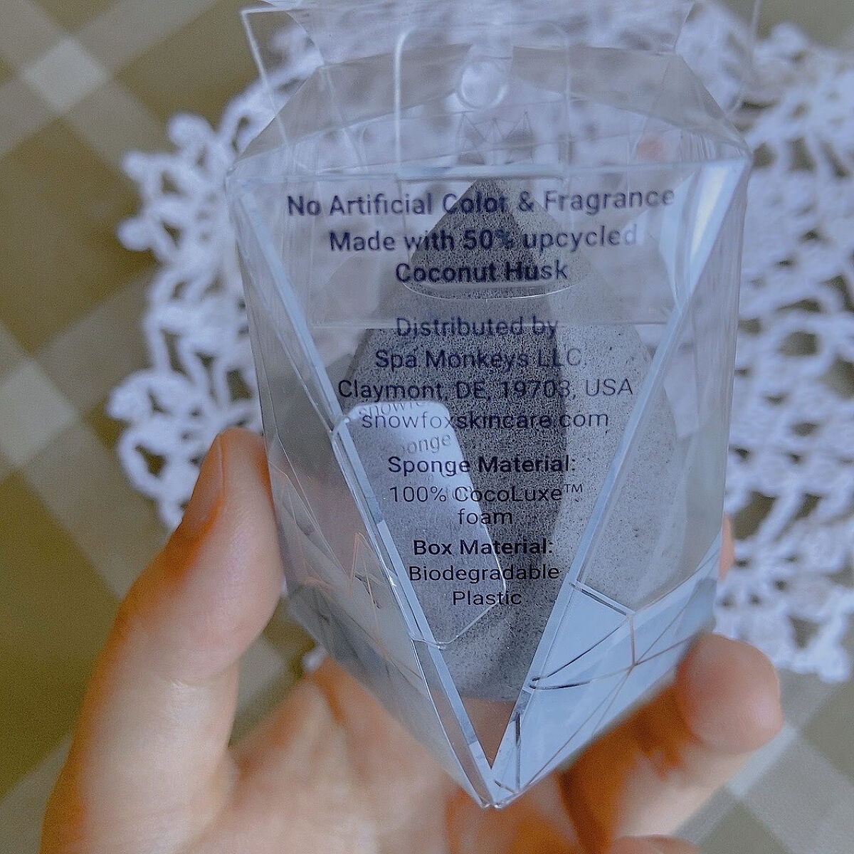 SNOW FOX SKINCARE ココナッツ ビューティー スポンジのクチコミ「初めて使わさせて頂きましたが、こちらココナッツから作られたビューティースポンジ吸水力と保湿力に.....」（2枚目）