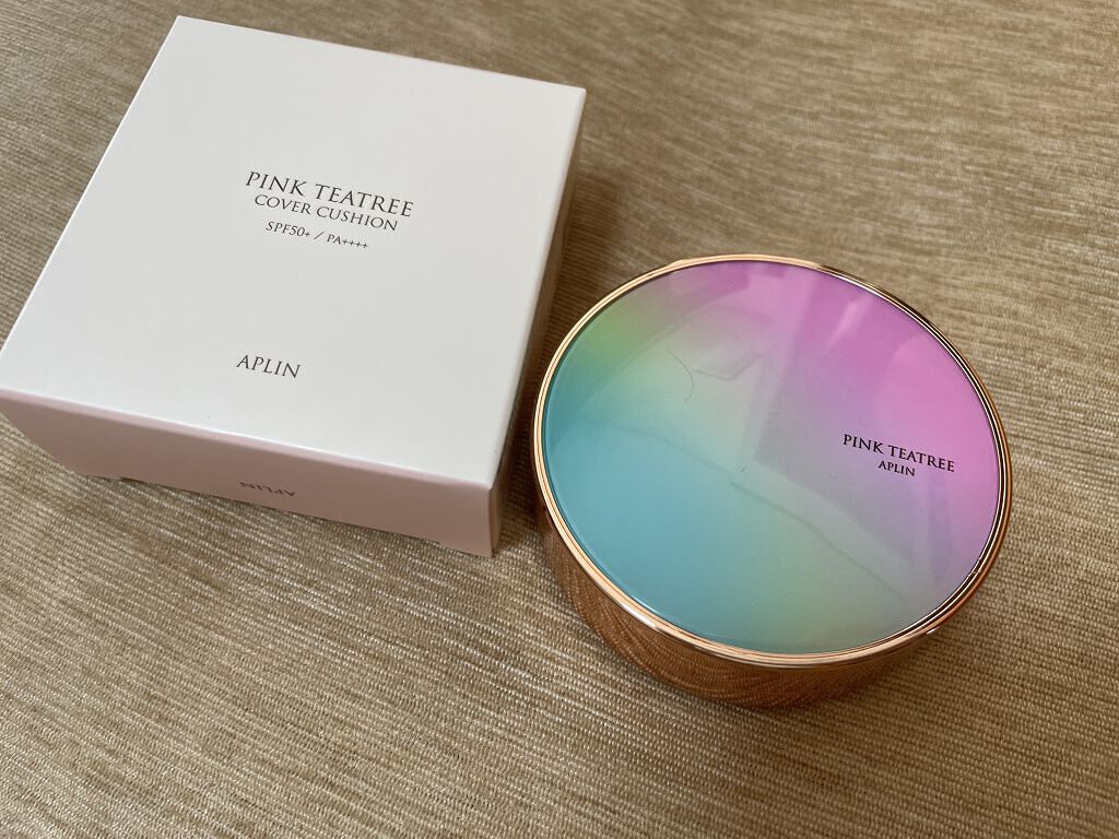 ピンクティーツリーカバークッション/APLIN/クッションファンデーションを使ったクチコミ（1枚目）