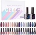 Gellen ジェルネイル 16色セット UV/LED対応 ポリッシュタイプ ベーストップ付き / Gellen