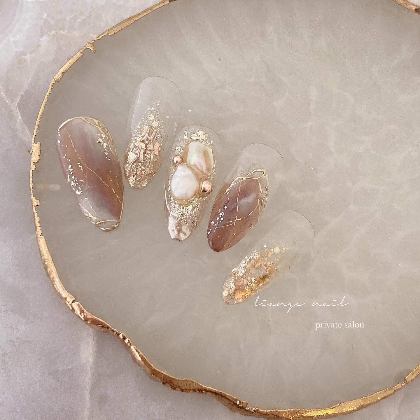 #リアンジェネイル,#柏ネイル,#ネイル,#春ネイル,#大人ニュアンスネイル,#ニュアンスネイル,#天然石ネイル,#ジェルネイル,#ミラーネイル,#シェルネイル,#天然石ネイルのネイルデザイン
