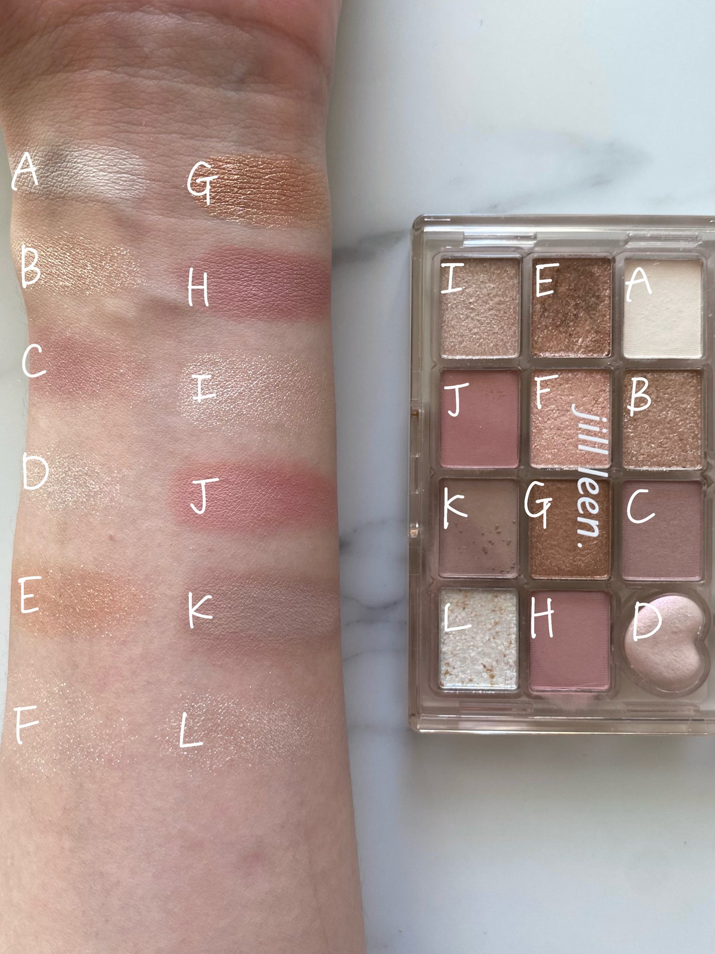 シャイニング12色ミニアイシャドウパレット/jill leen./アイシャドウパレットを使ったクチコミ(2枚目)