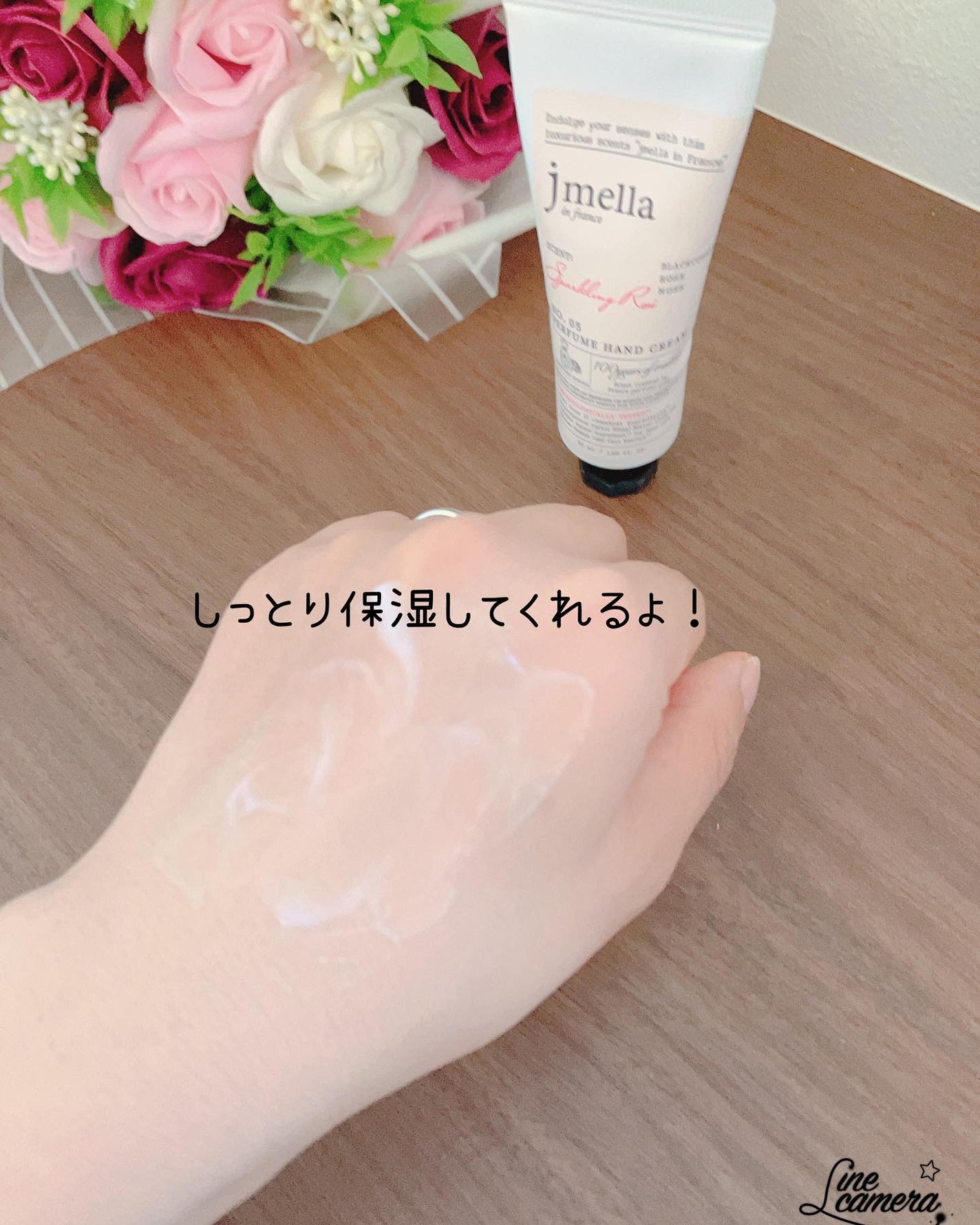 スパークリングローズ ハンドクリーム/jmella/ハンドクリームを使ったクチコミ(4枚目)