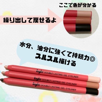 ダブルラスティングジェルライナー/keybo/ジェルアイライナーを使ったクチコミ(2枚目)