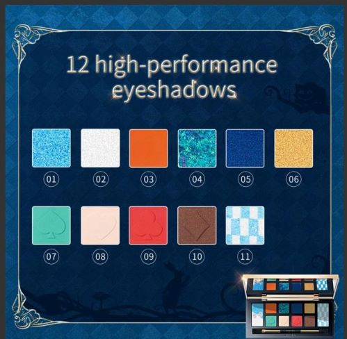 アリスドリームランドシリーズ 12色アイシャドウパレット(ZEESEA×大英博物館)/ZEESEA/アイシャドウパレットを使ったクチコミ(2枚目)