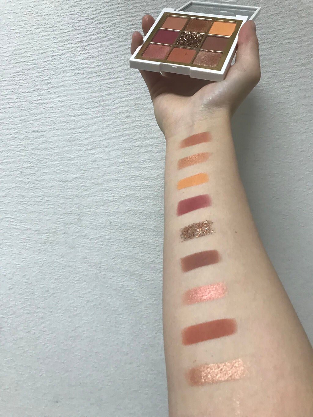 9色 マットグリッターアイシャドウパレット/MINSHZEE/アイシャドウパレットを使ったクチコミ(2枚目)