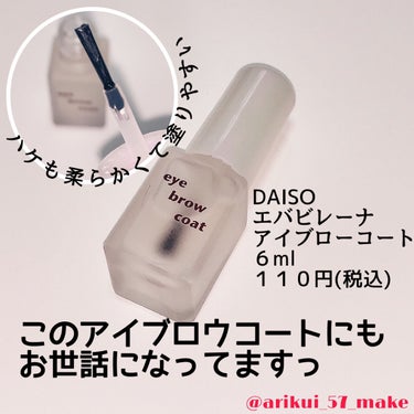 エバビレーナ アイブローコート/DAISO/アイブロウコートを使ったクチコミ（1枚目）