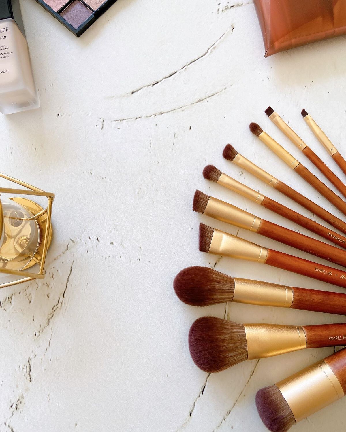 SIXPLUS X MARILYN 10本メイクアップブラシセット/SIXPLUS/メイクブラシを使ったクチコミ（1枚目）