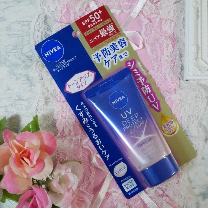 ニベアUV ディープ プロテクト＆ケア トーンアップ エッセンス/ニベア/日焼け止めローションを使ったクチコミ（1枚目）