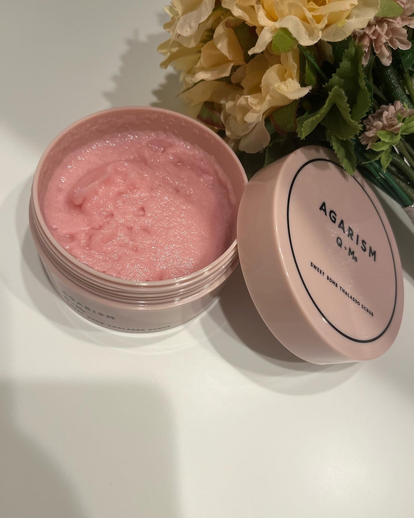 Q+Me スウィート ボム タラソ スクラブ/AGARISM/バストケア・ヒップケアを使ったクチコミ(2枚目)