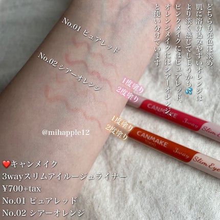 3wayスリムアイルージュライナー/キャンメイク/リキッドアイライナーを使ったクチコミ(3枚目)