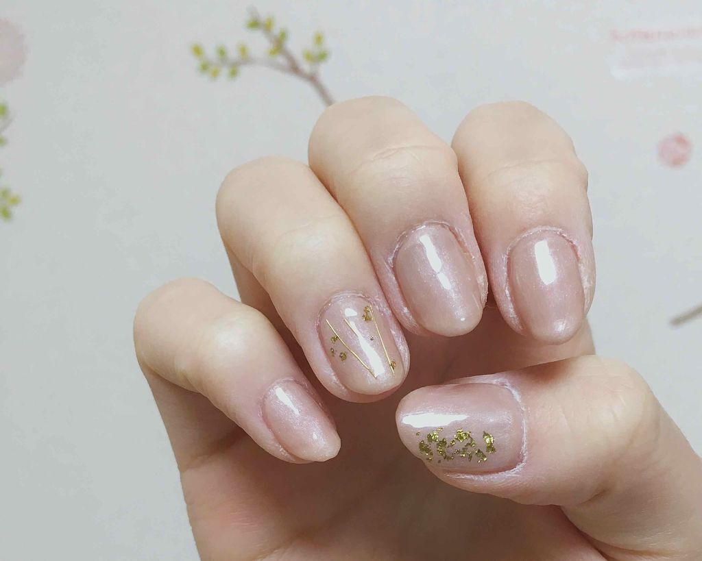 #ネイル,#ジェルネイル,#セルフネイル,#金箔ネイル,#ワイヤーネイル,#春ネイルのネイルデザイン