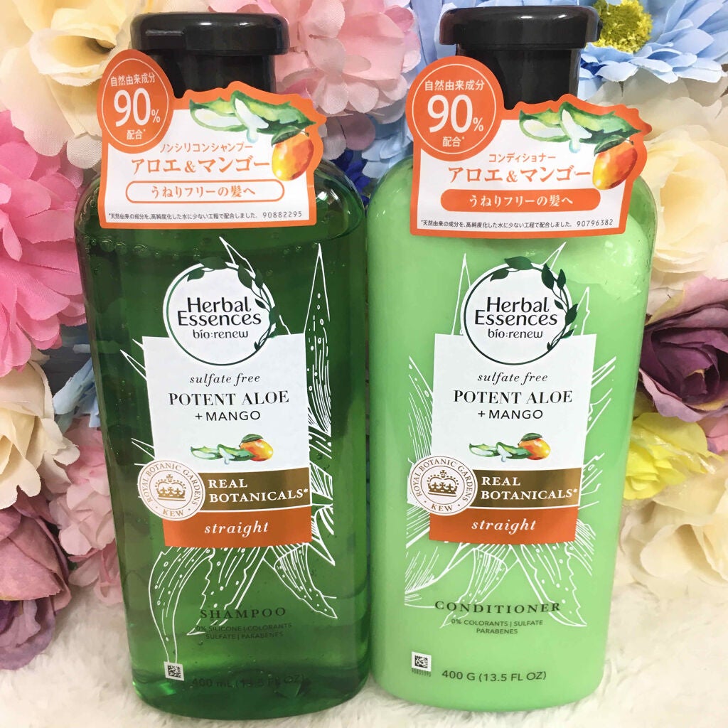 ビオリニュー アロエ&マンゴー シャンプー/コンディショナー/ハーバルエッセンス/市販シャンプーを使ったクチコミ(1枚目)