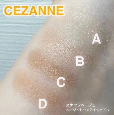 ベージュトーンアイシャドウ/CEZANNE/アイシャドウパレットを使ったクチコミ（3枚目）