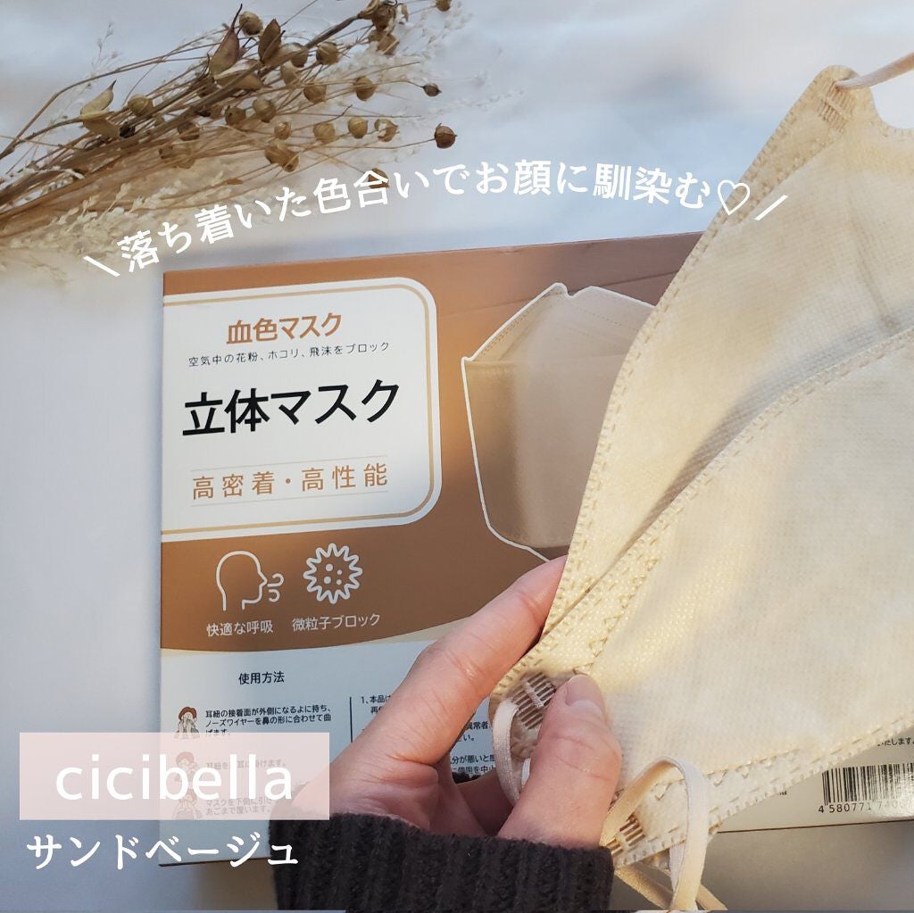 やわらかマスク 51枚入り/CICIBELLA/マスクを使ったクチコミ(4枚目)