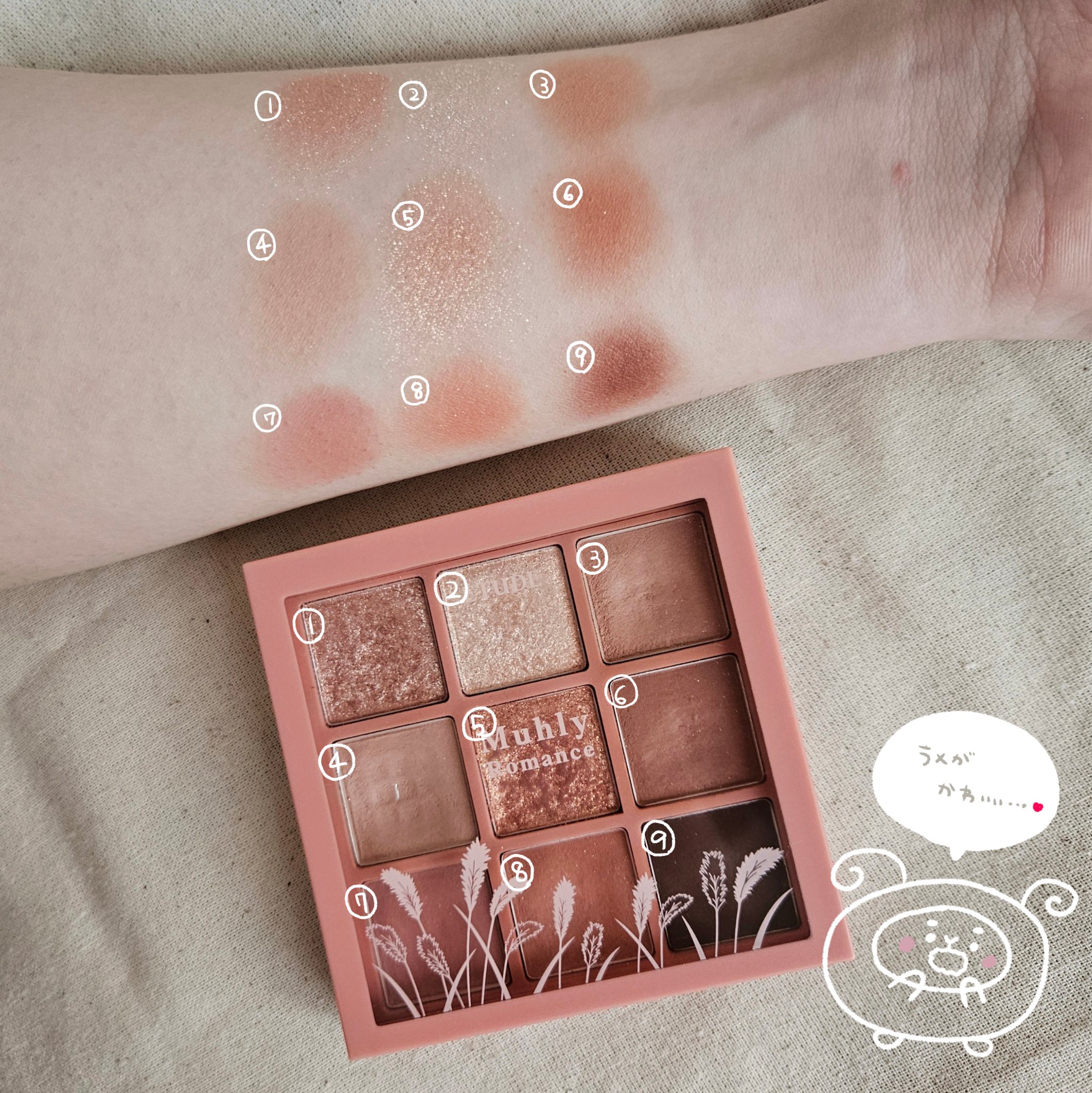 プレイカラーアイズ ミューリーロマンス/ETUDE/アイシャドウパレットを使ったクチコミ（2枚目）
