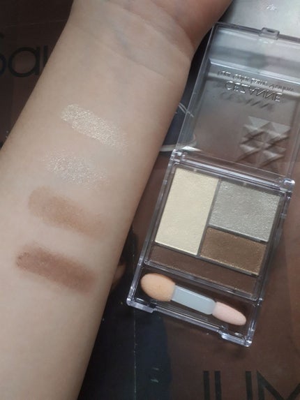 フォーカラー ラメシャドウ/CEZANNE/アイシャドウパレットを使ったクチコミ(2枚目)