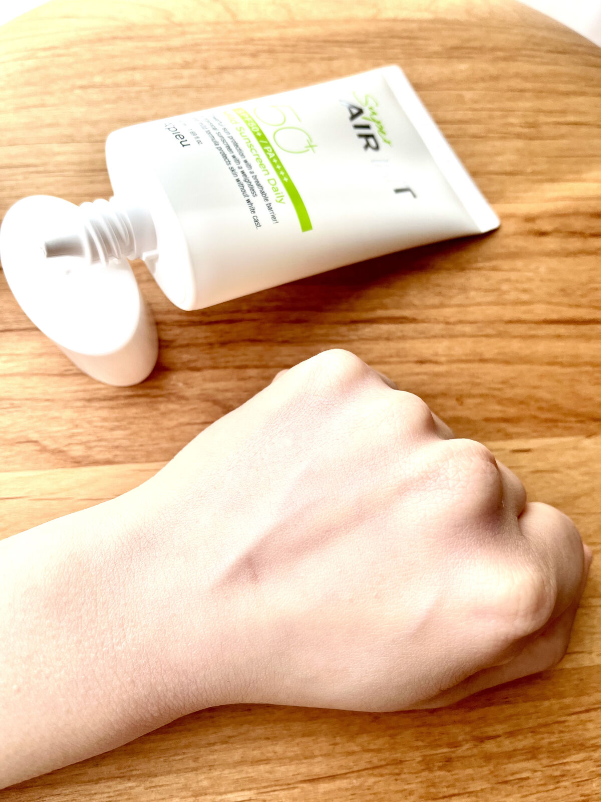 スーパー エアフィット マイルド サンカット（モイスチャー）/A’pieu/日焼け止めクリームを使ったクチコミ（3枚目）