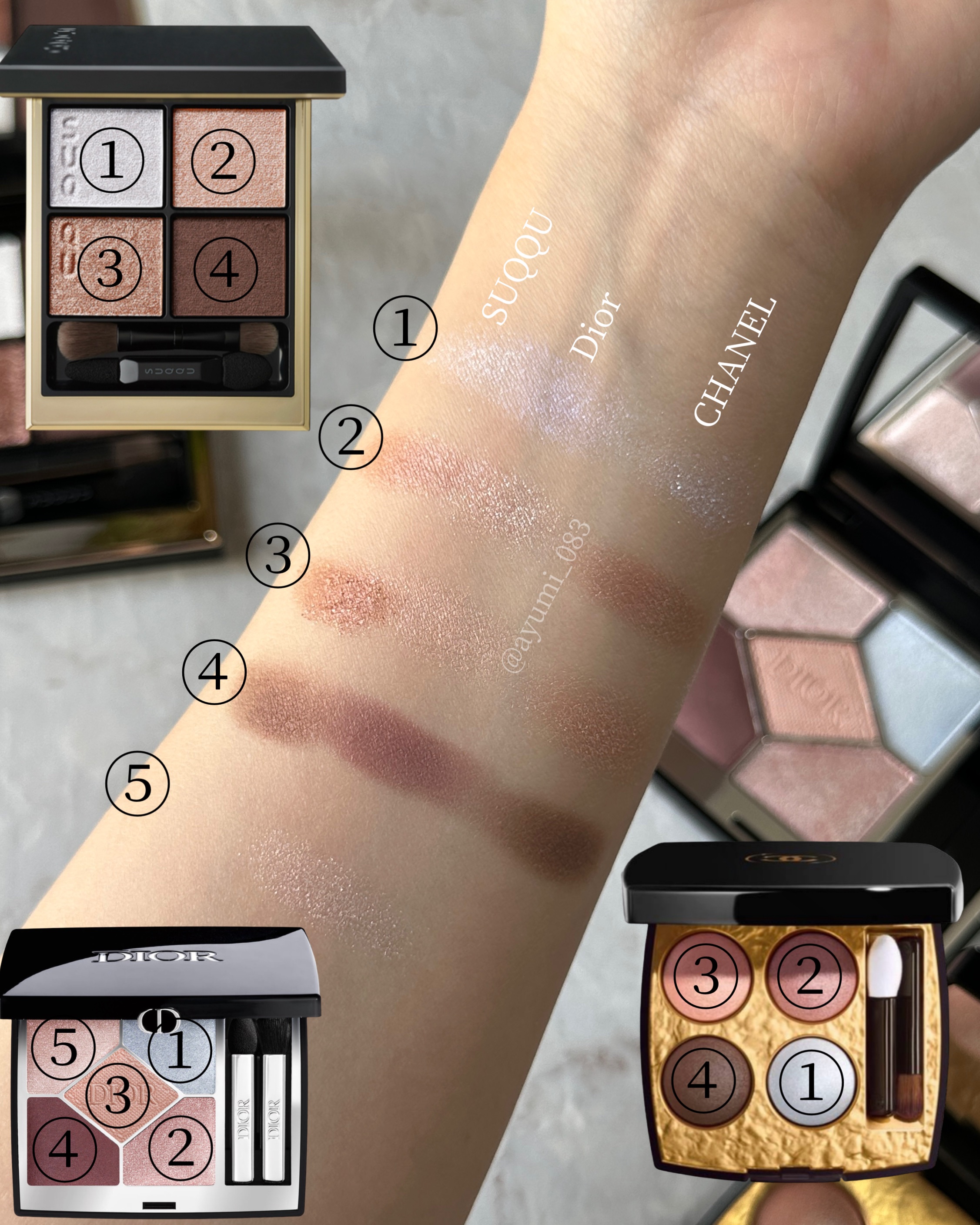 アイシャドウ3点チークカラー2点SUQQU シャネルディオール