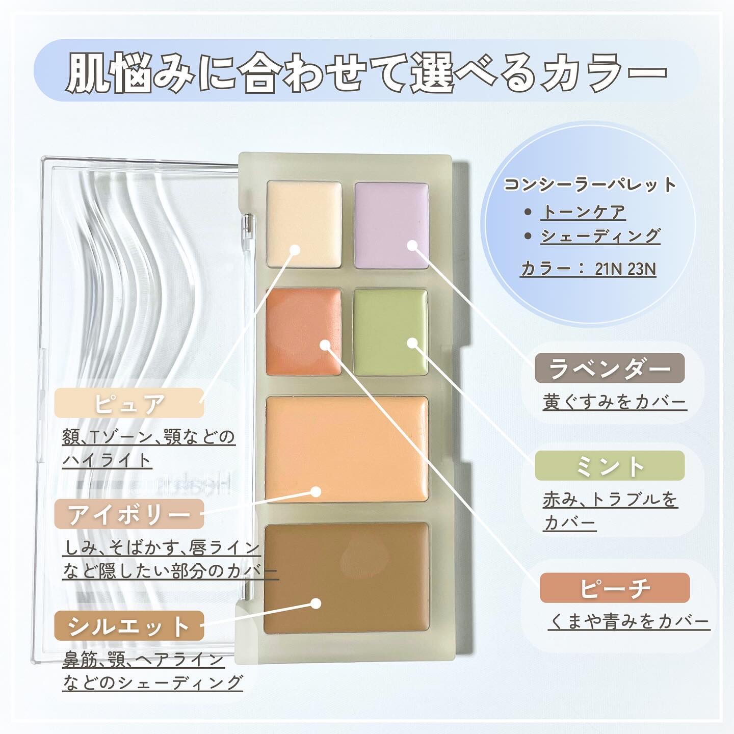 ブリージングコンシーラーパレット/Healus/パレットコンシーラーを使ったクチコミ（3枚目）