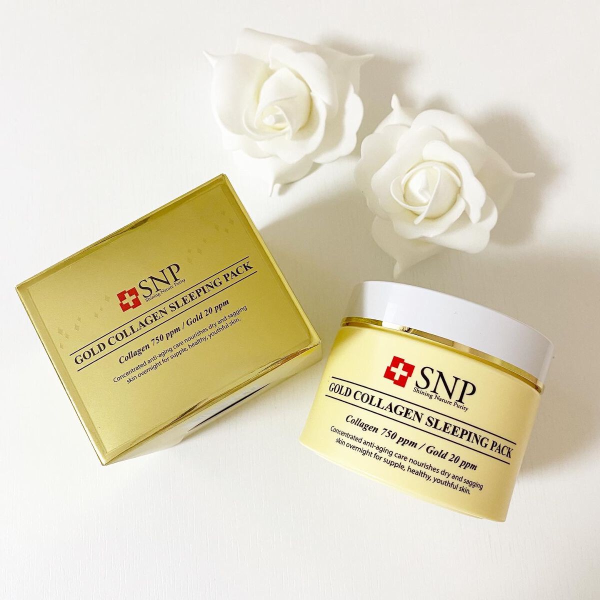 SNP ゴールド コラーゲン スリーピング パック/SNP/シートマスク・パックを使ったクチコミ(1枚目)