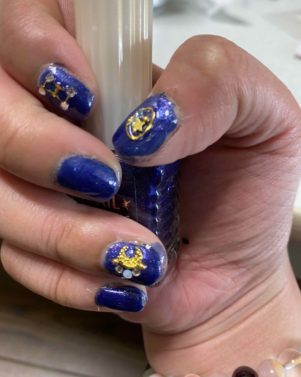 #星座ネイル,#ネイル,#セルフネイル,#100均ネイルのネイルデザイン