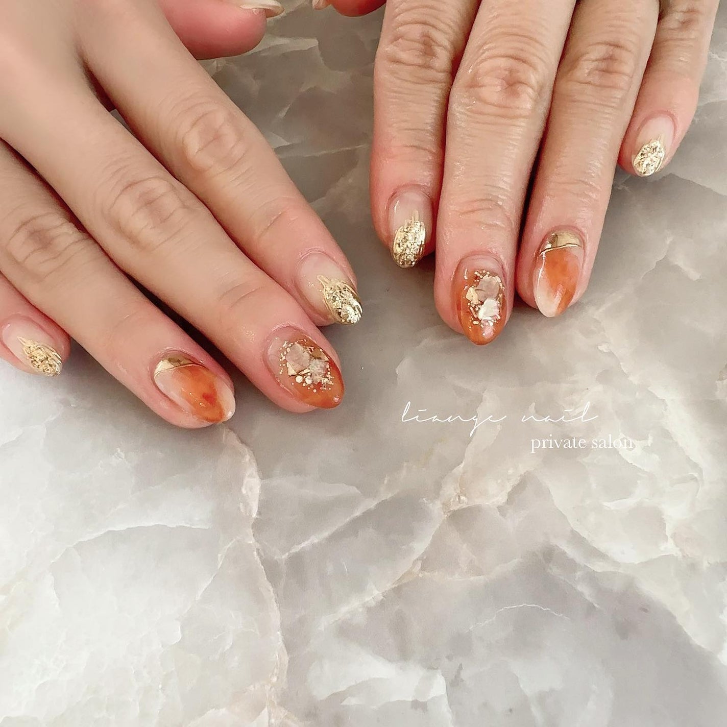 Yuki on LIPS 「orange🌿Liangenail千葉県柏市高南台アリオ柏車で..」(1枚目)