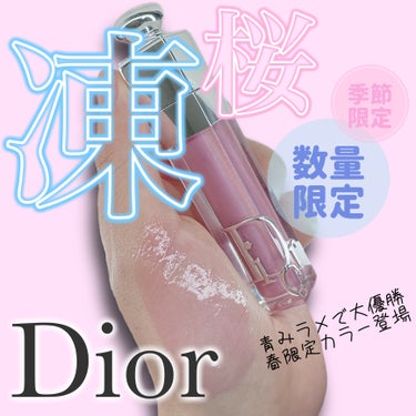 【Dior】
ディオールアディクト リップ マキシマイザー　056フロステッド ピンク（限定）をレビュー📝

2024年1月1日から限定発売中
凍てついた桜のような青み薄ピンクに微細ラメがちらりと輝く春