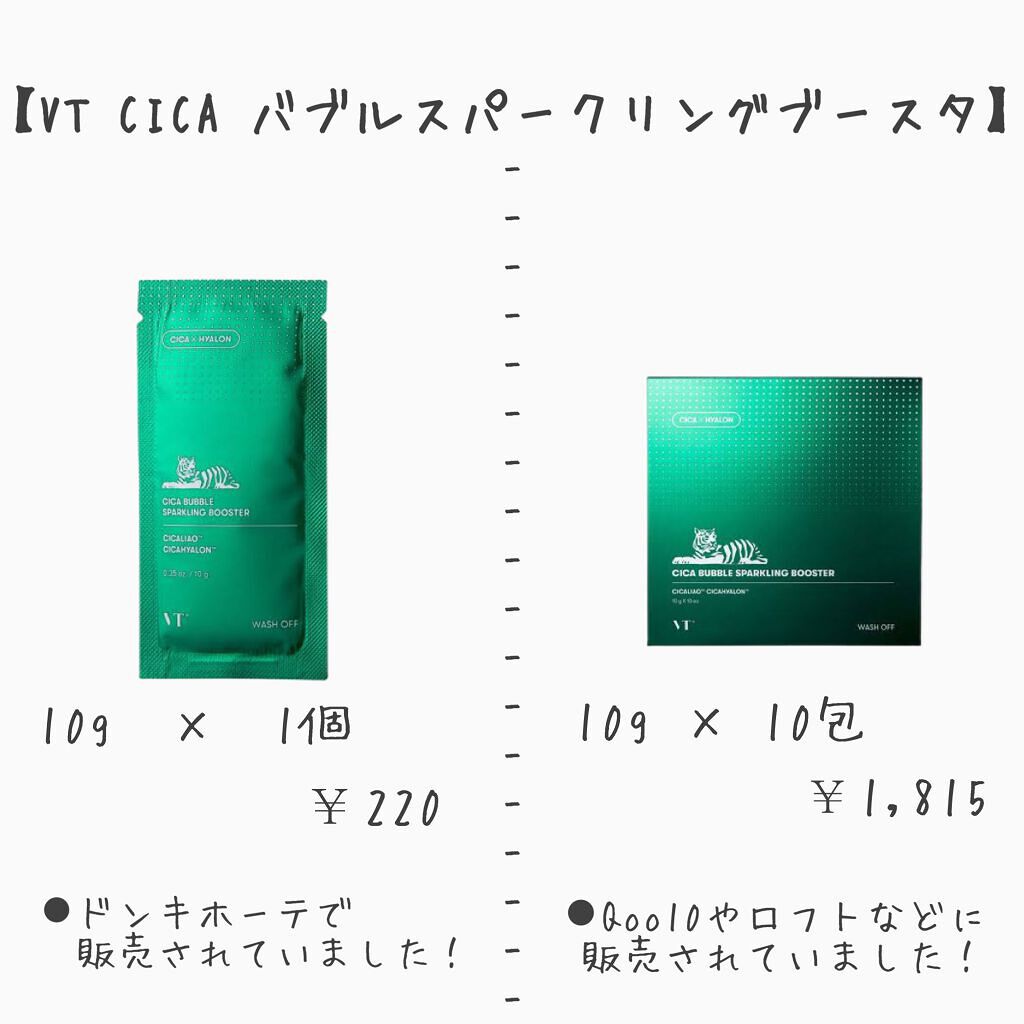 CICA バブルスパークリングブースター｜VTの口コミ - 敏感肌におすすめ