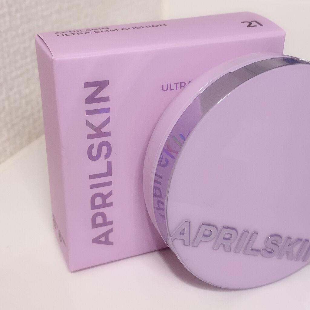 ウルトラスリムクッション＋レフィルセット 21号ライトベージュ/APRILSKIN/クッションファンデーションを使ったクチコミ（2枚目）