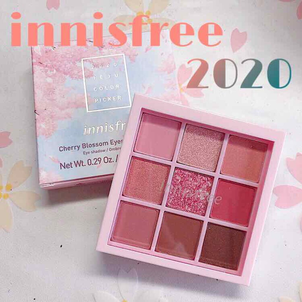 チェリーブロッサム アイシャドウ パレット 2020 Jeju Color Picker/innisfree/アイシャドウパレットを使ったクチコミ(1枚目)