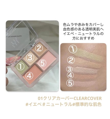 コンシールブレンダーパレット/LUNA/パレットコンシーラーを使ったクチコミ(3枚目)