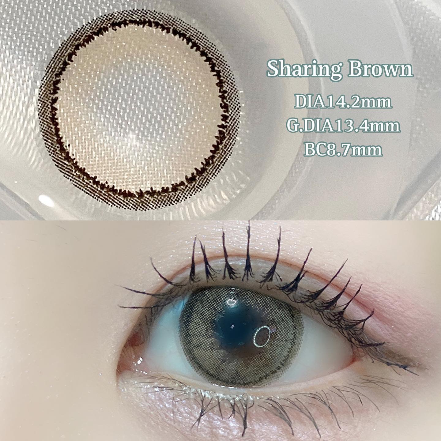 Sharing Brown /LensRang/１ヶ月（１MONTH）カラコンを使ったクチコミ（2枚目）