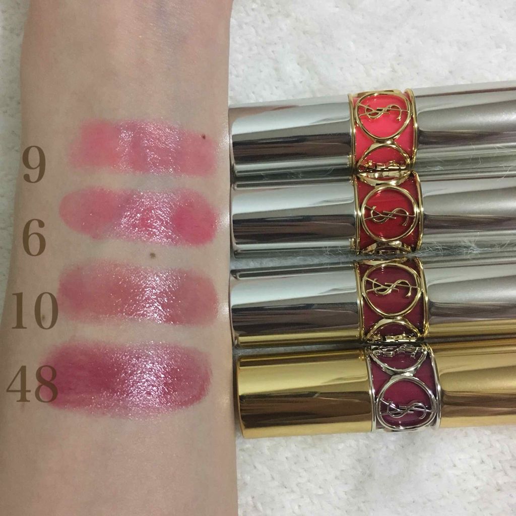 ルージュ ヴォリュプテ シャイン/YVES SAINT LAURENT BEAUTE/口紅を使ったクチコミ(2枚目)