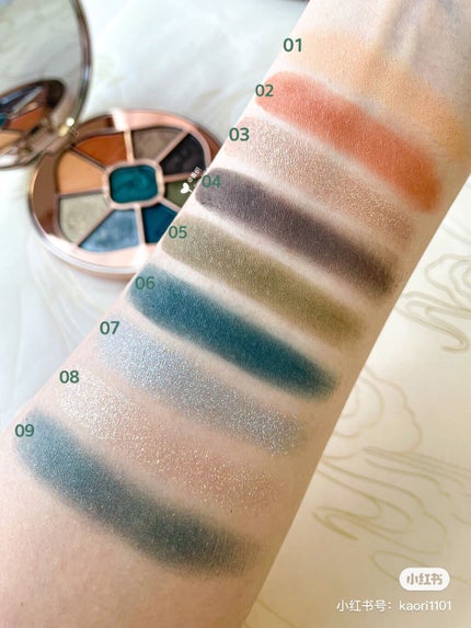 九色パールアイシャドウパレット/花西子/アイシャドウパレットを使ったクチコミ(6枚目)