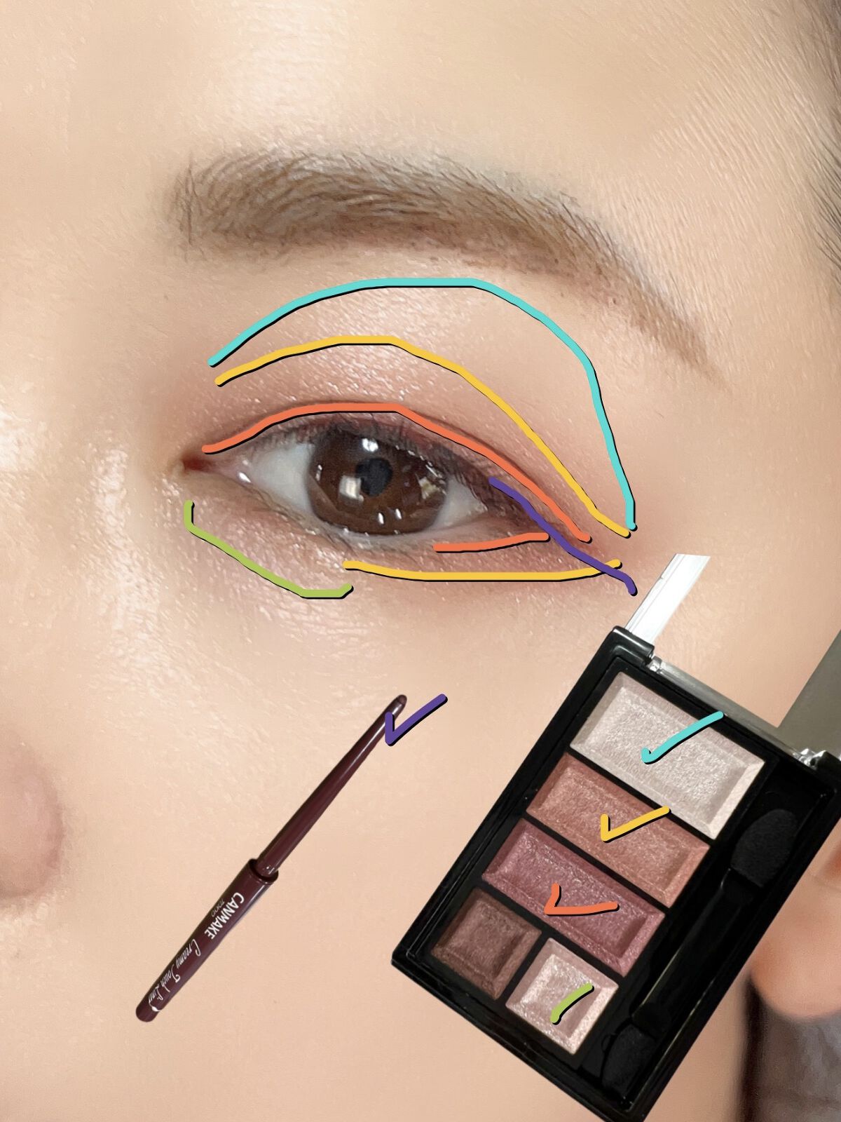 クリーミータッチライナー/キャンメイク/ジェルアイライナーを使ったクチコミ（3枚目）